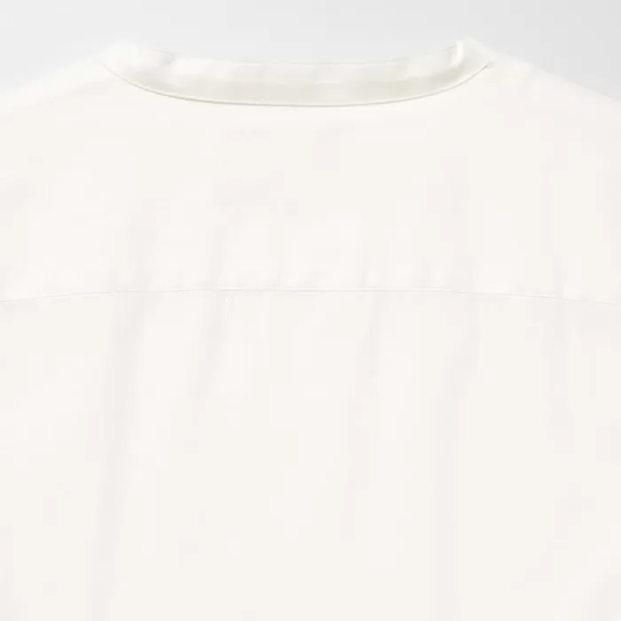 Uniqlo Ines De La Fressange Cotton Twill V Neck 3/4 Sleeved Women’s White Shirts