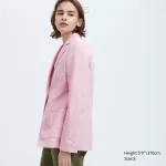 Uniqlo Ines De La Fressange Linen Cotton Blend Women’s Jackets Pink