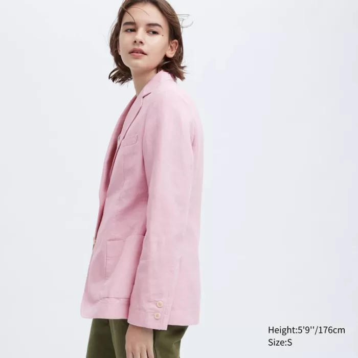 Uniqlo Ines De La Fressange Linen Cotton Blend Women’s Jackets Pink