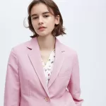 Uniqlo Ines De La Fressange Linen Cotton Blend Women’s Jackets Pink