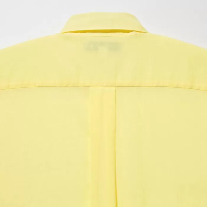 Uniqlo Ines De La Fressange Sheer Cotton Relaxed Fit Long Sleeved Women’s Shirts Yellow