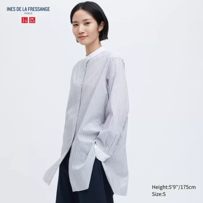 Uniqlo Ines De La Fressange Tunic Women’s Shirts Blue