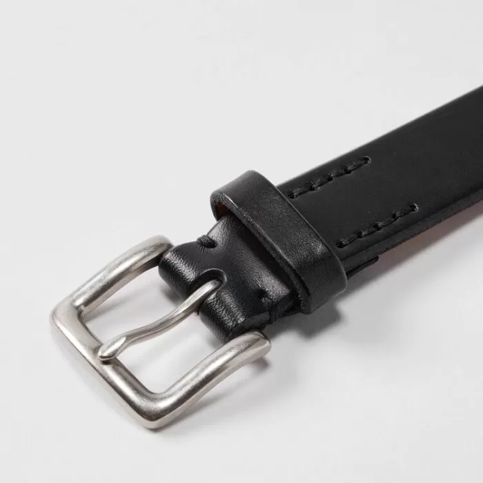 Uniqlo Italian Saddle Leather Belts Men Black