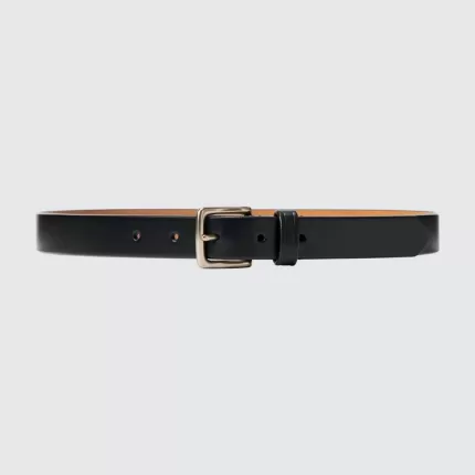 Uniqlo Italian Saddle Leather Belts Men Black