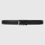 Uniqlo Italian Stitched Leather Belts for Men Black