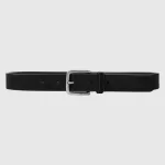 Uniqlo Italian Suede Leather Belts Men Black