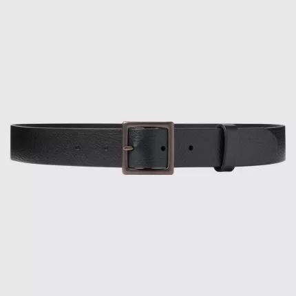 Uniqlo Italian Vintage Leather Belts for Men Black