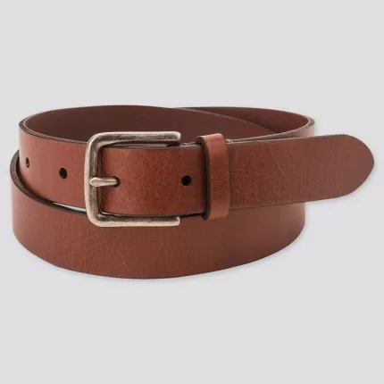 Uniqlo Italian Vintage Leather Narrow Men’s Belts Brown