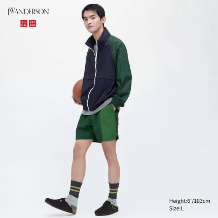 Uniqlo JW Anderson Colour Block Active Utility Shorts Men Green