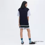 Uniqlo JW Anderson Long Cricket Women’s Knitwear Navy Blue