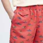 Uniqlo JW Anderson Rowing Print Active Utility Shorts Men Red