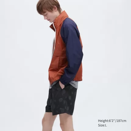 Uniqlo Jw Anderson Badminton Print Active Utility Shorts Men Black