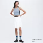 Uniqlo Jw Anderson Pleated Mini Skirt Women White