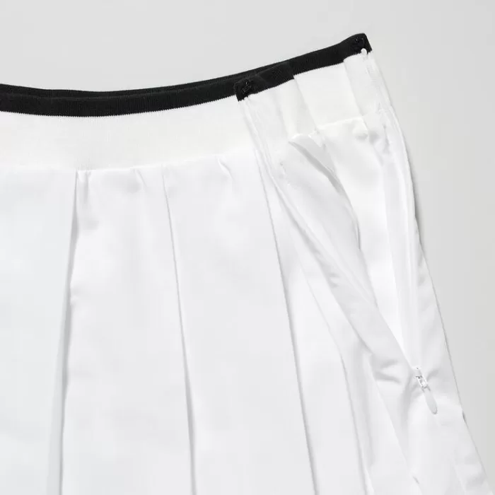 Uniqlo Jw Anderson Pleated Mini Skirt Women White