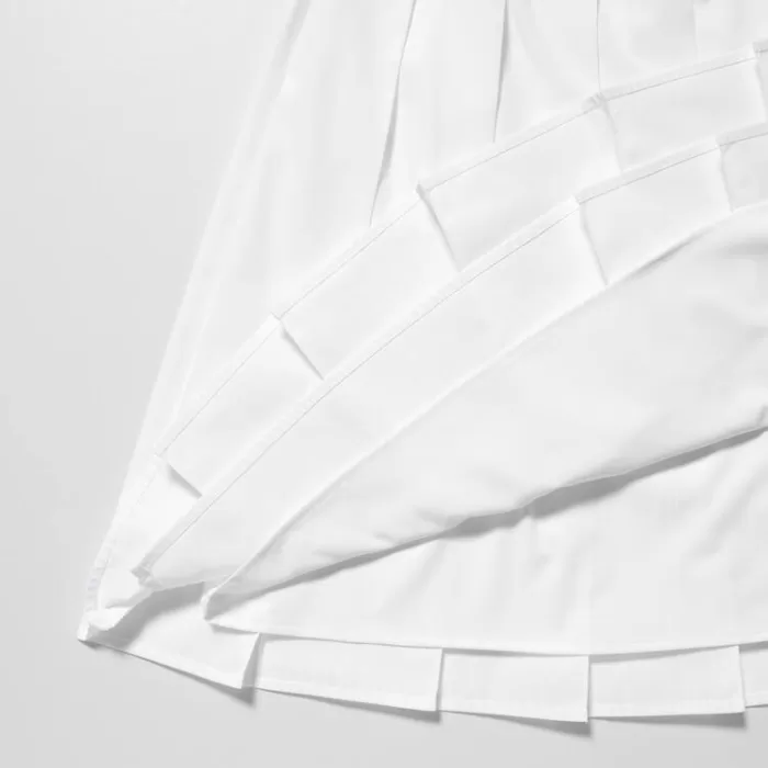 Uniqlo Jw Anderson Pleated Mini Skirt Women White