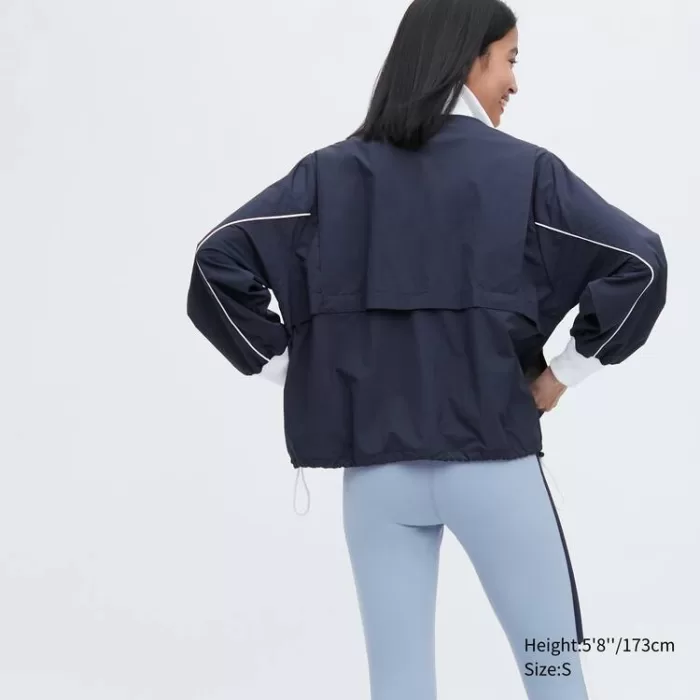 Uniqlo Jw Anderson Ribbed Casual Women’s Jackets Navy Blue