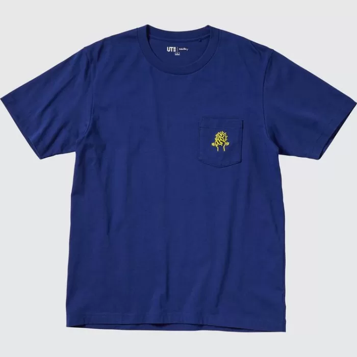 Uniqlo Keith Haring Ut Printed T-shirt Men Blue