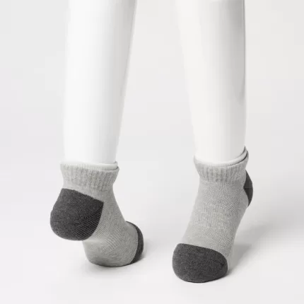 Uniqlo Layered Short Socks (Three Pairs) Kids Grey Black Beige