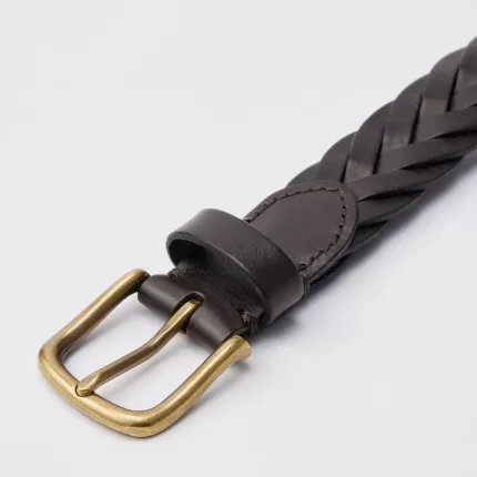 Uniqlo Leather Mesh Belts for Men in Black