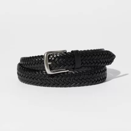 Uniqlo Leather Mesh Belts for Men in Black