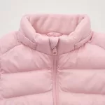 Uniqlo Light Warm Quilted Washable Zipped Baby Pink Anorak