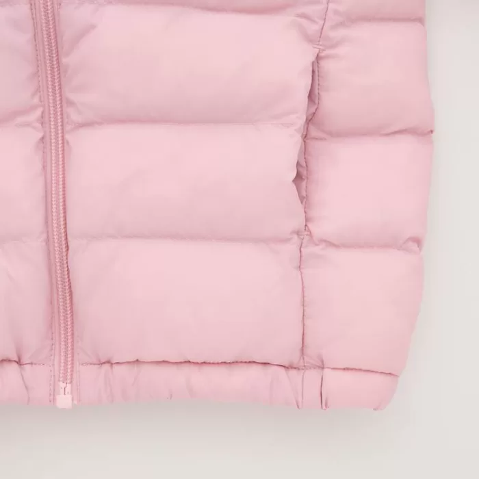 Uniqlo Light Warm Quilted Washable Zipped Baby Pink Anorak