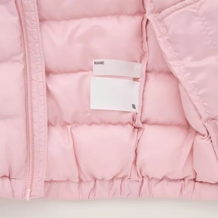 Uniqlo Light Warm Quilted Washable Zipped Baby Pink Anorak