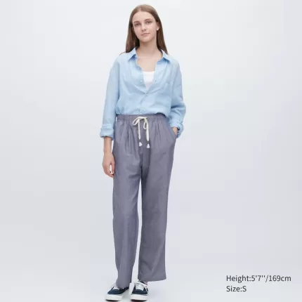 Uniqlo Linen Blend Easy Women’s Homewear Grey