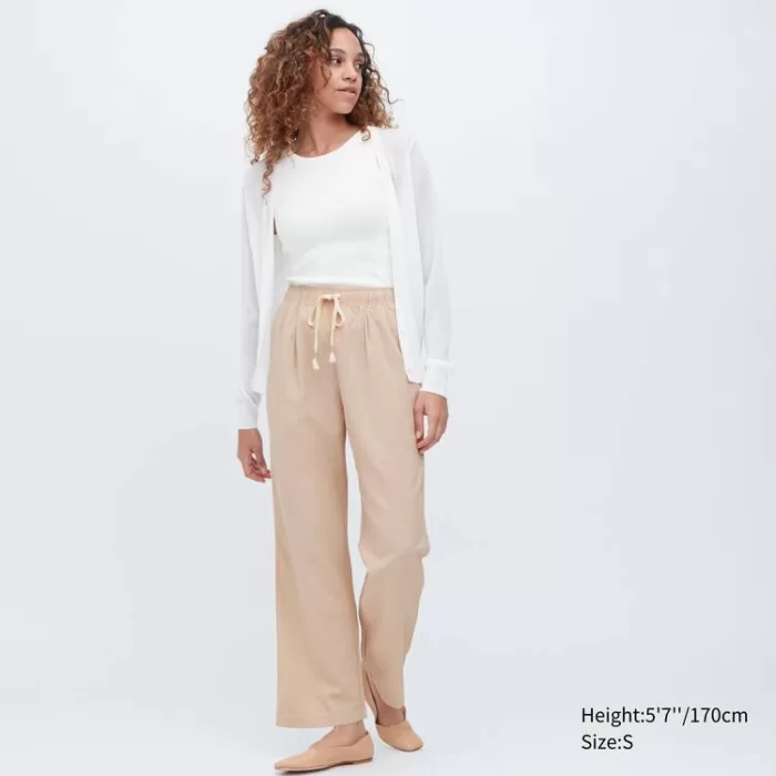 Uniqlo Linen Blend Easy Women’s Pants Beige