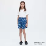 Uniqlo Linen Blend Flower Print Easy Boys Shorts Blue