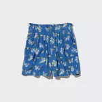 Uniqlo Linen Blend Flower Print Easy Boys Shorts Blue