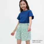 Uniqlo Linen Blend Flower Print Easy Shorts Kids Green