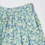 Uniqlo Linen Blend Flower Print Easy Shorts Kids Green