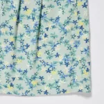 Uniqlo Linen Blend Flower Print Easy Shorts Kids Green