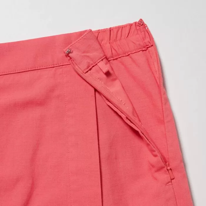 Uniqlo Linen Blend Skort Shorts Women Pink