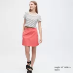 Uniqlo Linen Blend Skort Shorts Women Pink