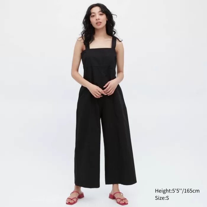 Uniqlo Linen Blend Women’s Jumpsuit Black