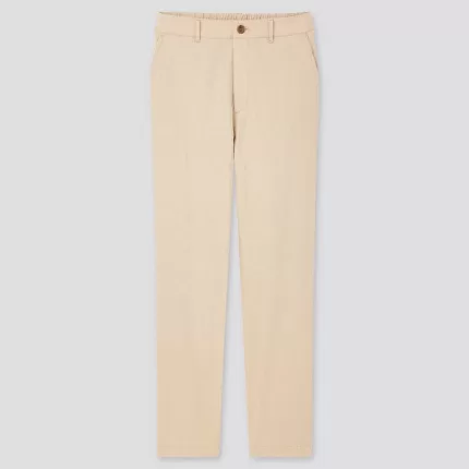 Uniqlo Linen Cotton Blend Tapered Pants (2020 Season) Women Beige