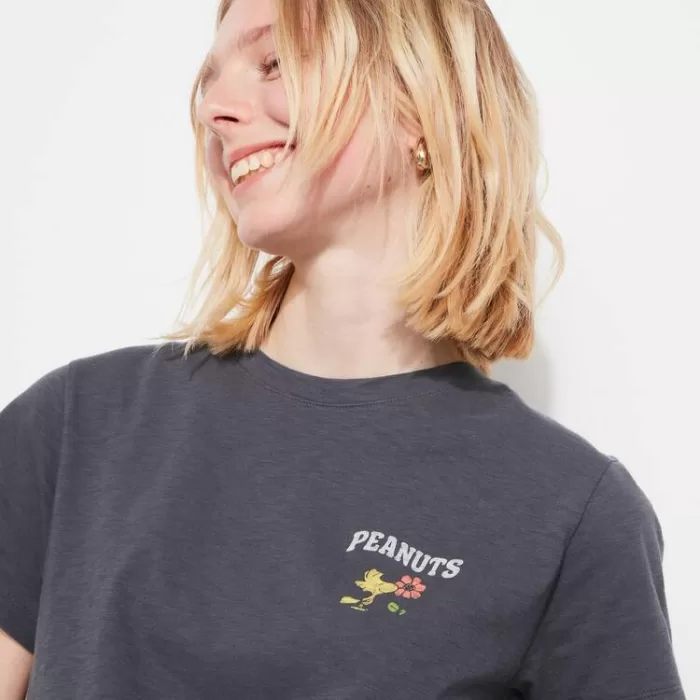 Uniqlo Love Sunshine & Peanuts Ut Printed Women’s T-Shirt Dark Grey