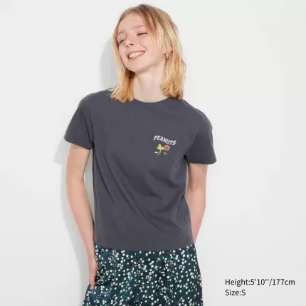 Uniqlo Love Sunshine & Peanuts Ut Printed Women’s T-Shirt Dark Grey