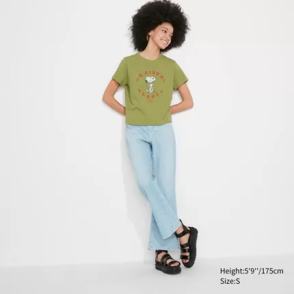 Uniqlo Love Sunshine & Peanuts Ut Printed Women’s T-Shirt Green