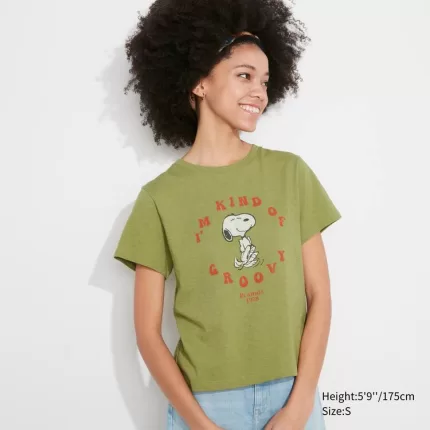 Uniqlo Love Sunshine & Peanuts Ut Printed Women’s T-Shirt Green