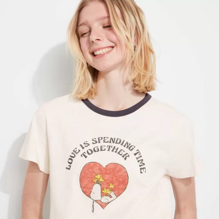 Uniqlo Love Sunshine & Peanuts Ut Printed Women’s T-Shirt White