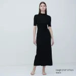 Uniqlo Mame Kurogouchi 3d Knit Seamless Mesh Half Sleeve Women’s Black Shirts