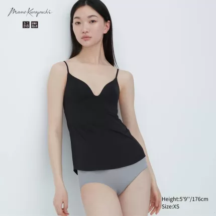 Uniqlo Mame Kurogouchi Airism Plunge Camisole Vest Women Black