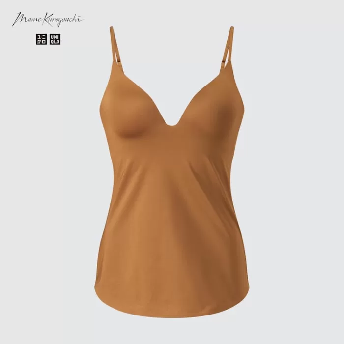 Uniqlo Mame Kurogouchi Airism Plunge Camisole Vest Women Brown