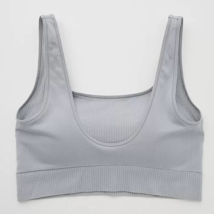 Uniqlo Mame Kurogouchi Relax Seamless Wireless Bras Women Grey