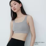 Uniqlo Mame Kurogouchi Relax Seamless Wireless Bras Women Grey