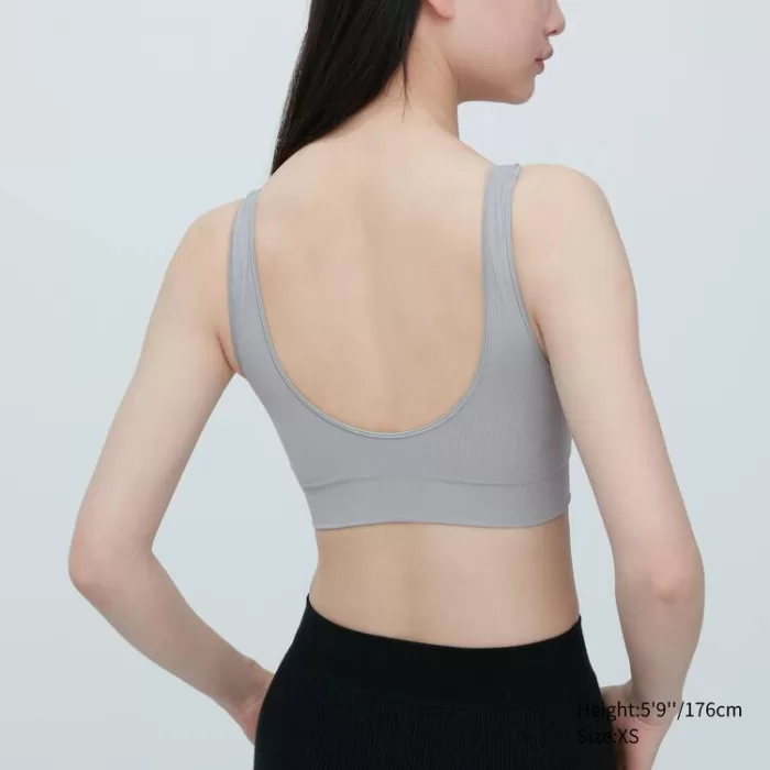 Uniqlo Mame Kurogouchi Relax Seamless Wireless Bras Women Grey