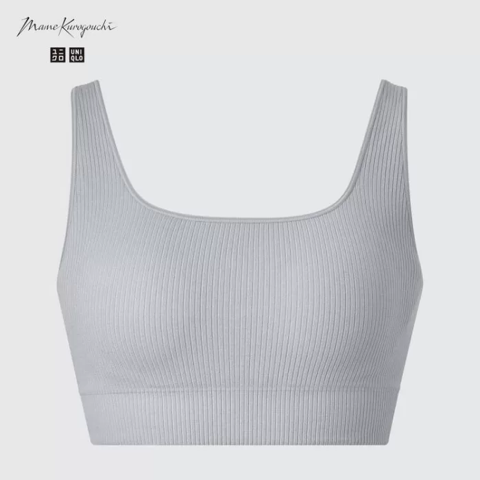 Uniqlo Mame Kurogouchi Relax Seamless Wireless Bras Women Grey